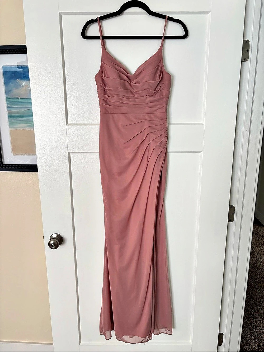 Azazie Maxi Dress Pink Size 0